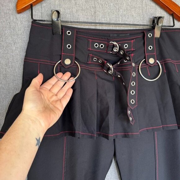 Current Mood Creating Chaos Strappy Black Stretch Skirt Overlay Pants Size XL - Picture 3 of 16